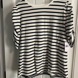 Kate spade ♠️ sailing stripe t shirt xl nwt